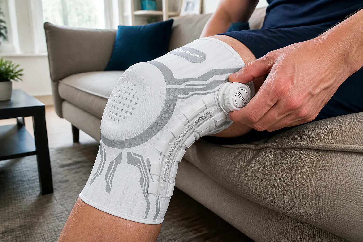 Turn the knob - the sleeve cinches to your pressure