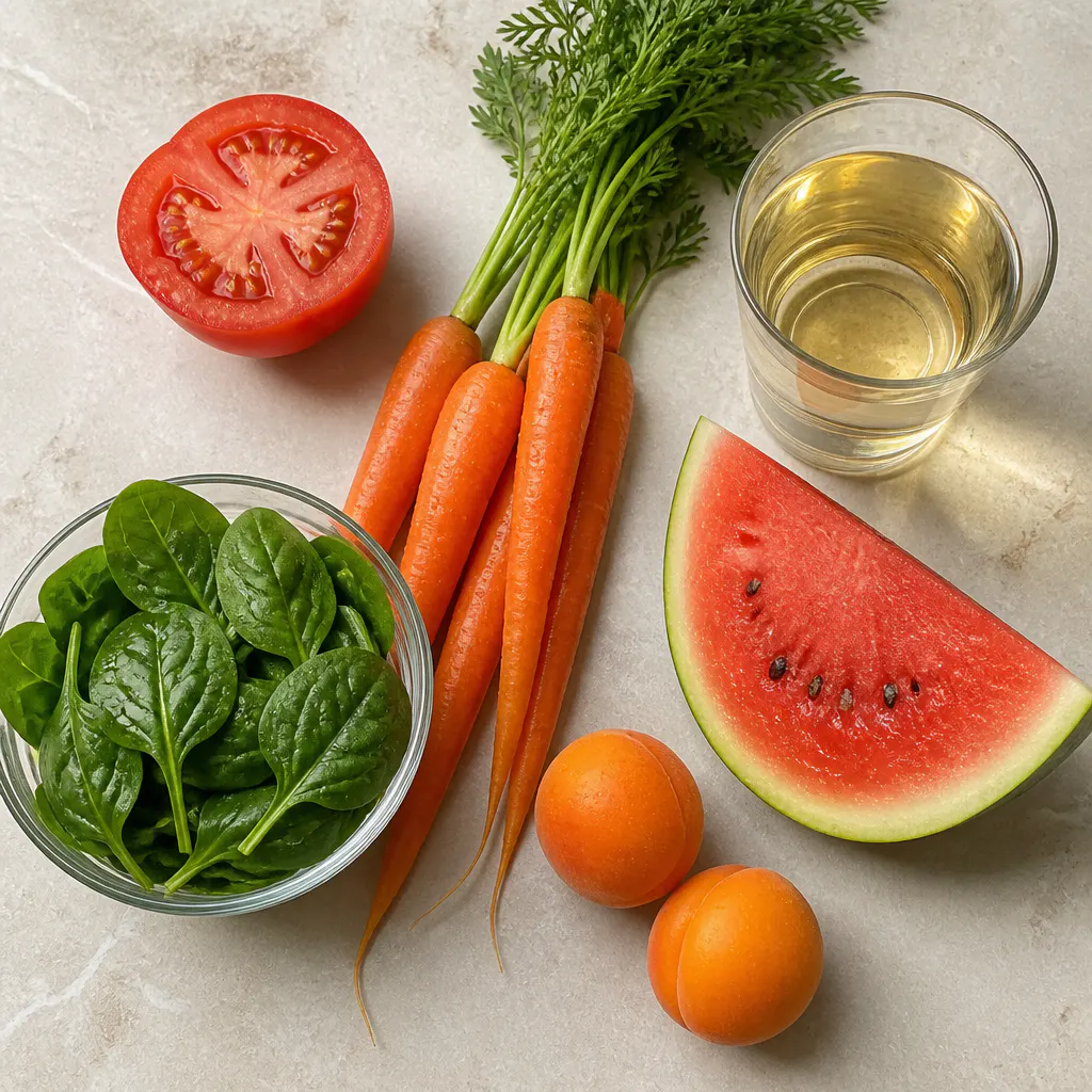 Carotenoid pigment settling into upper skin layers