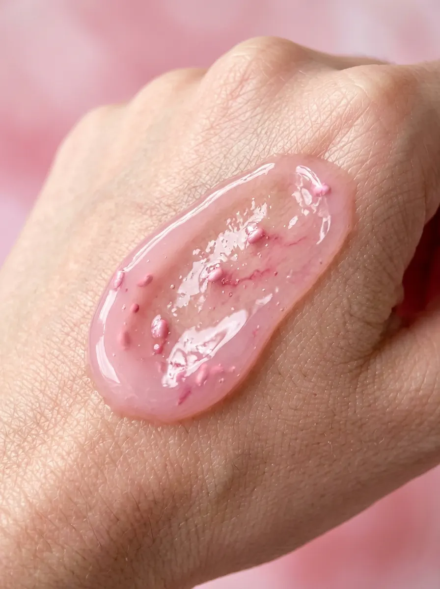 Lightweight gel-cream texture absorbing into skin