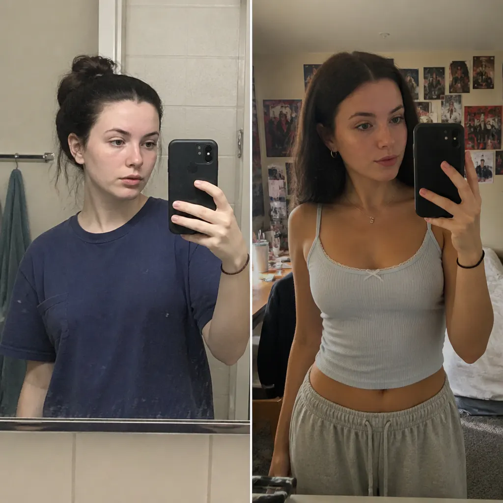 Before and after - Erin J. - winter pale