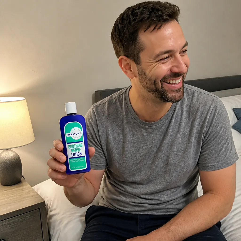 Thomas G. using the lotion