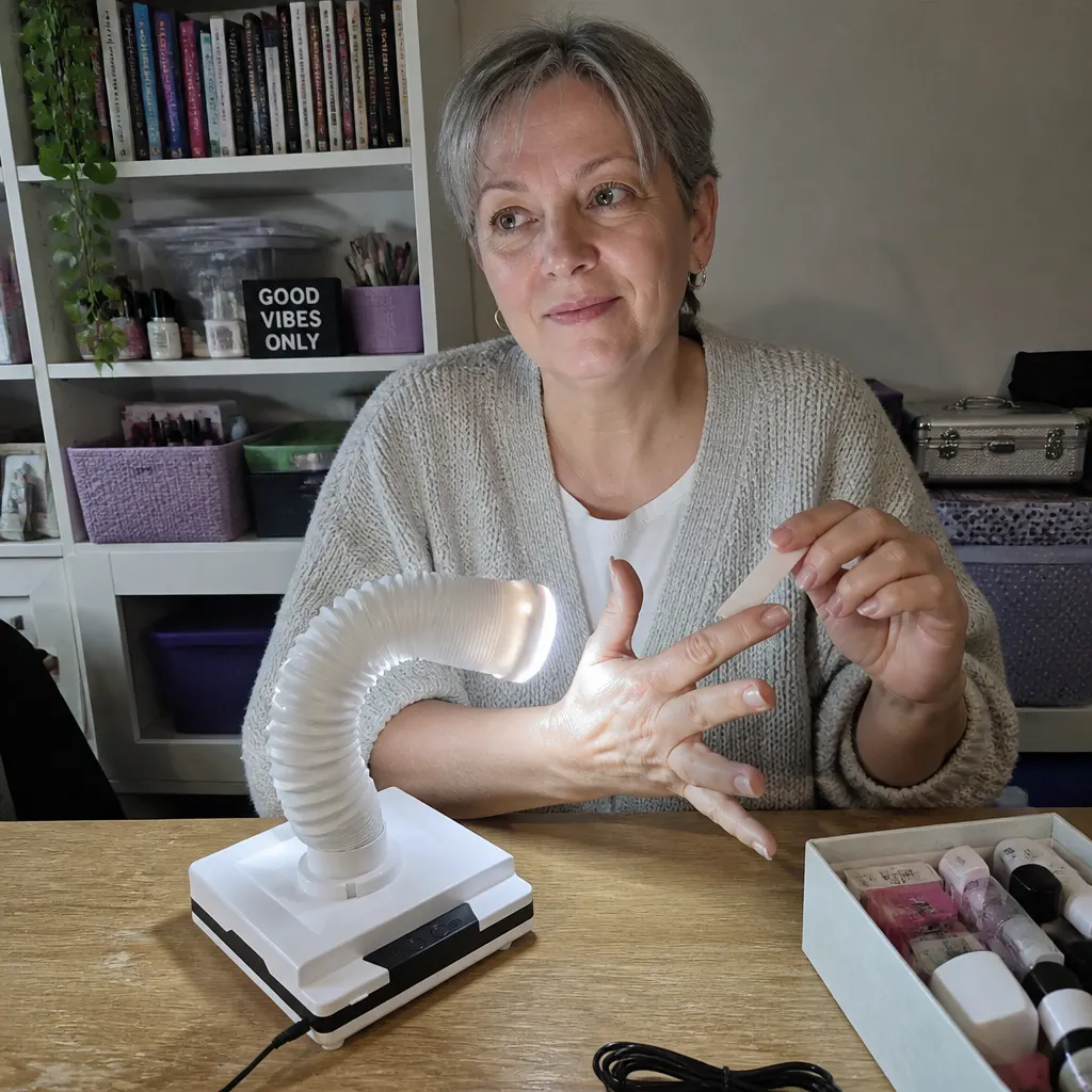 Bianca T. using the Ventra Nail Duster