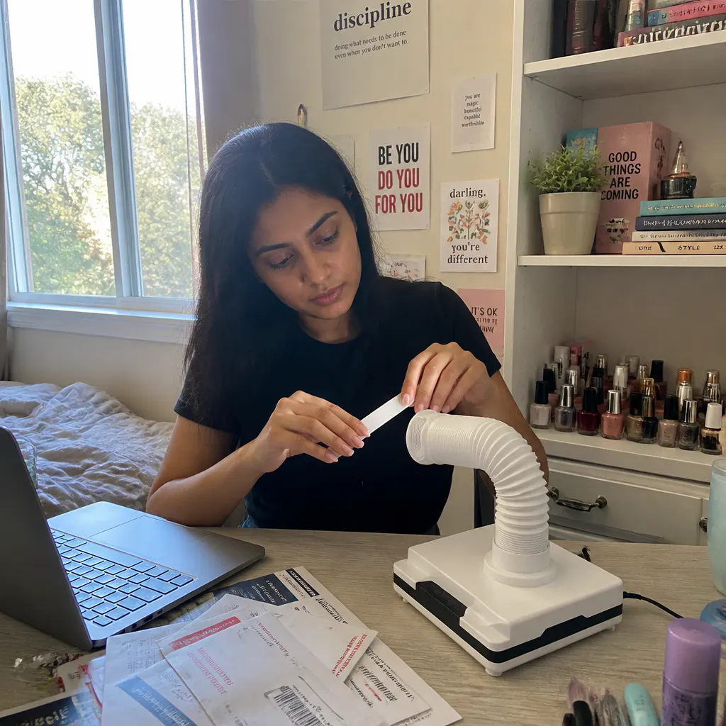 Priya D. using the Ventra Nail Duster