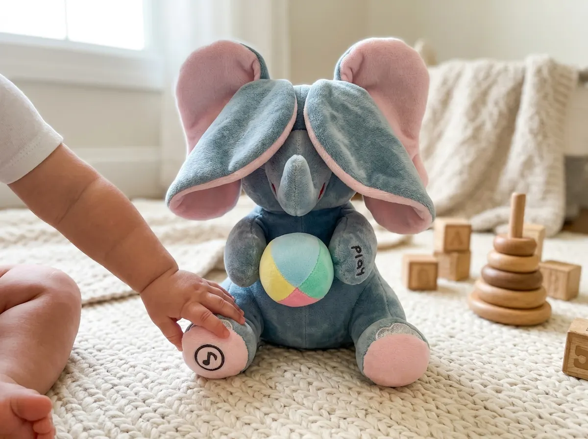 Hide-and-Seek elephant playing peek-a-boo