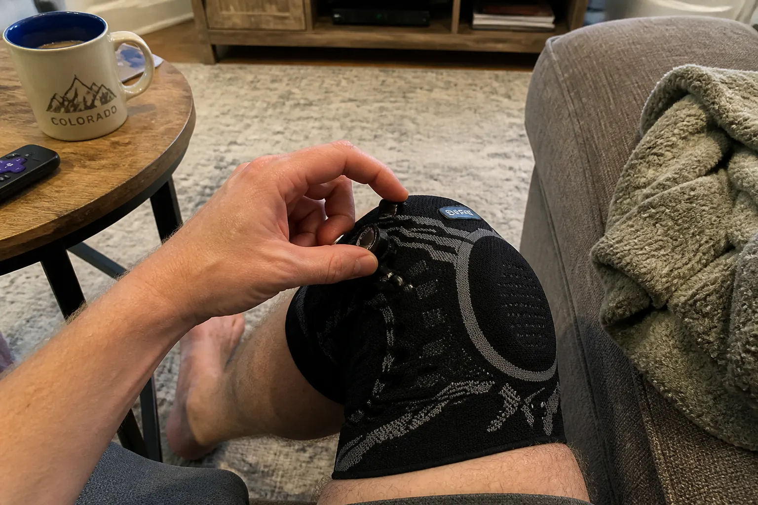 Person confidently active with the knee brace