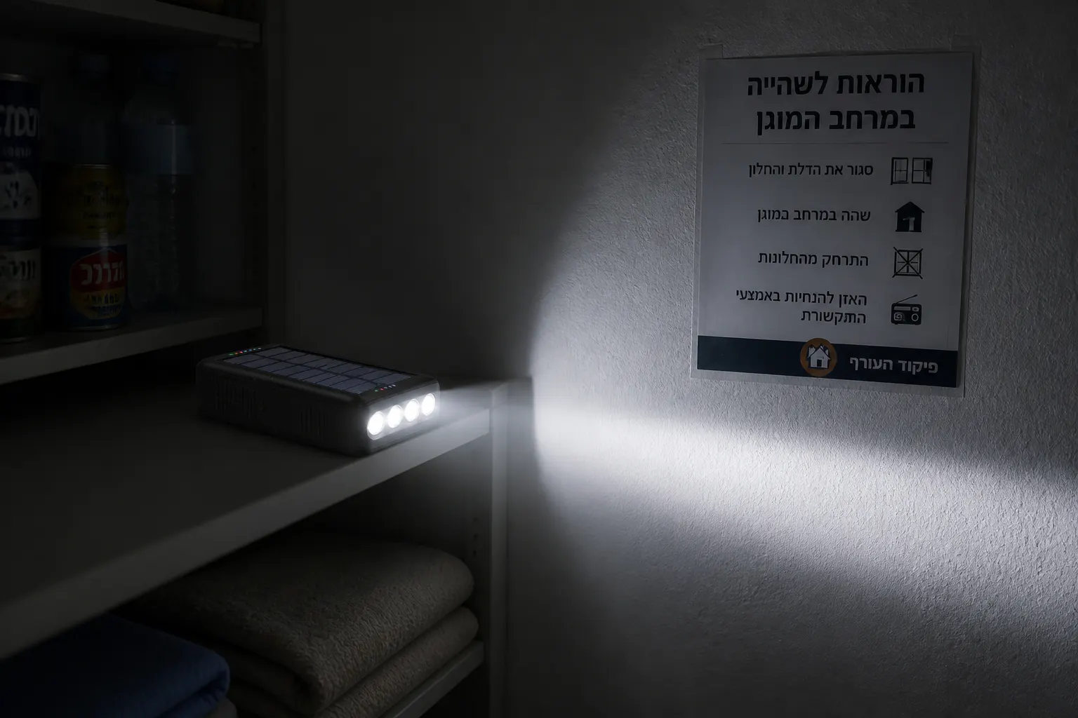 סיבוב הידית מייצר חשמל בכוח היד