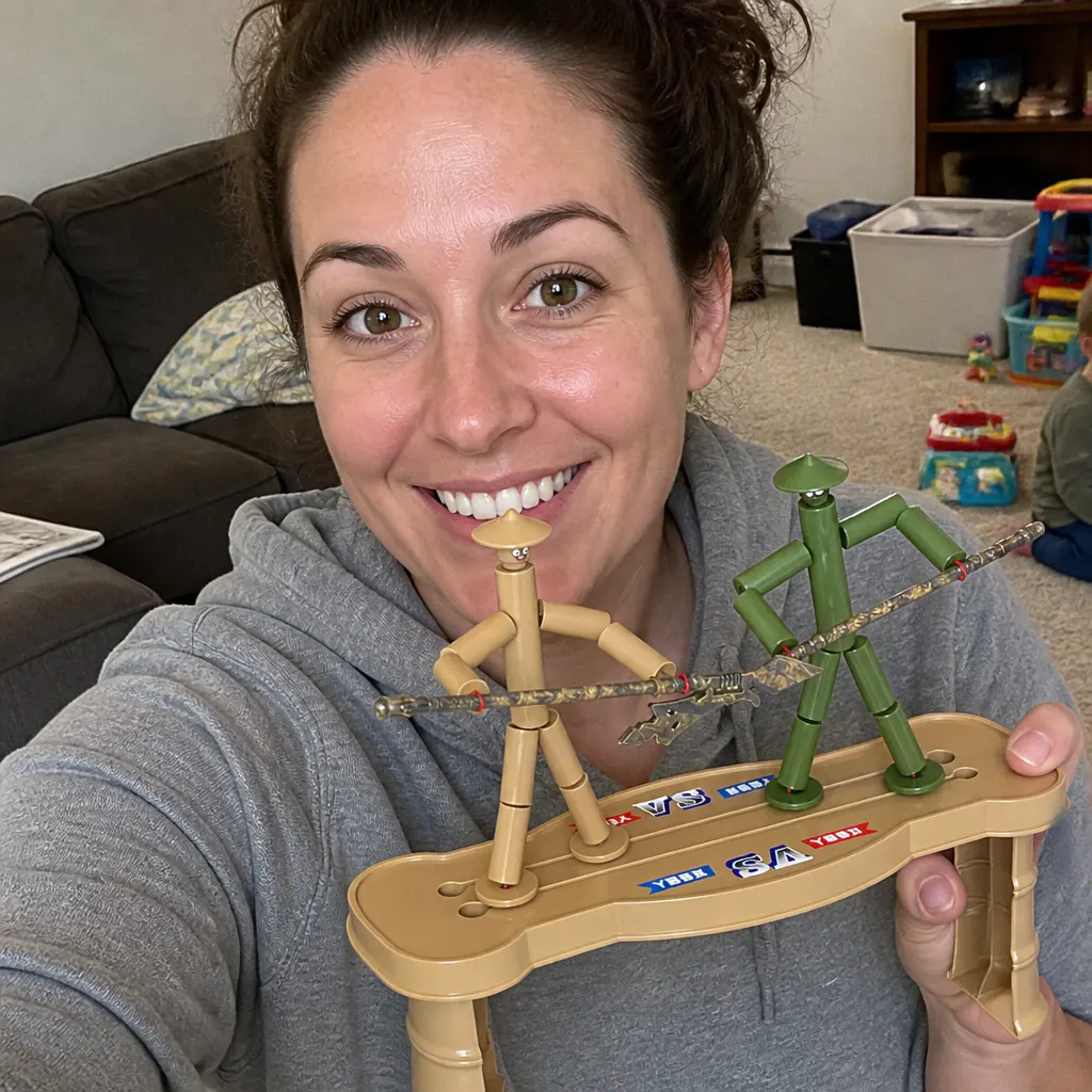 Customer photo of the Bamboo Battle Game in use