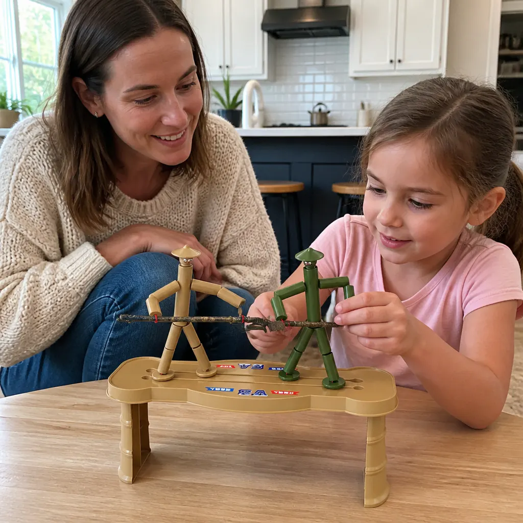 Customer photo of the Bamboo Battle Game in use