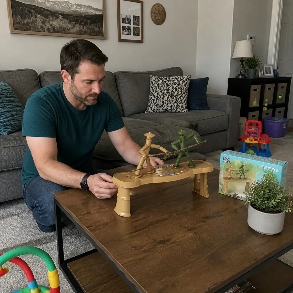 Customer photo of the Bamboo Battle Game in use