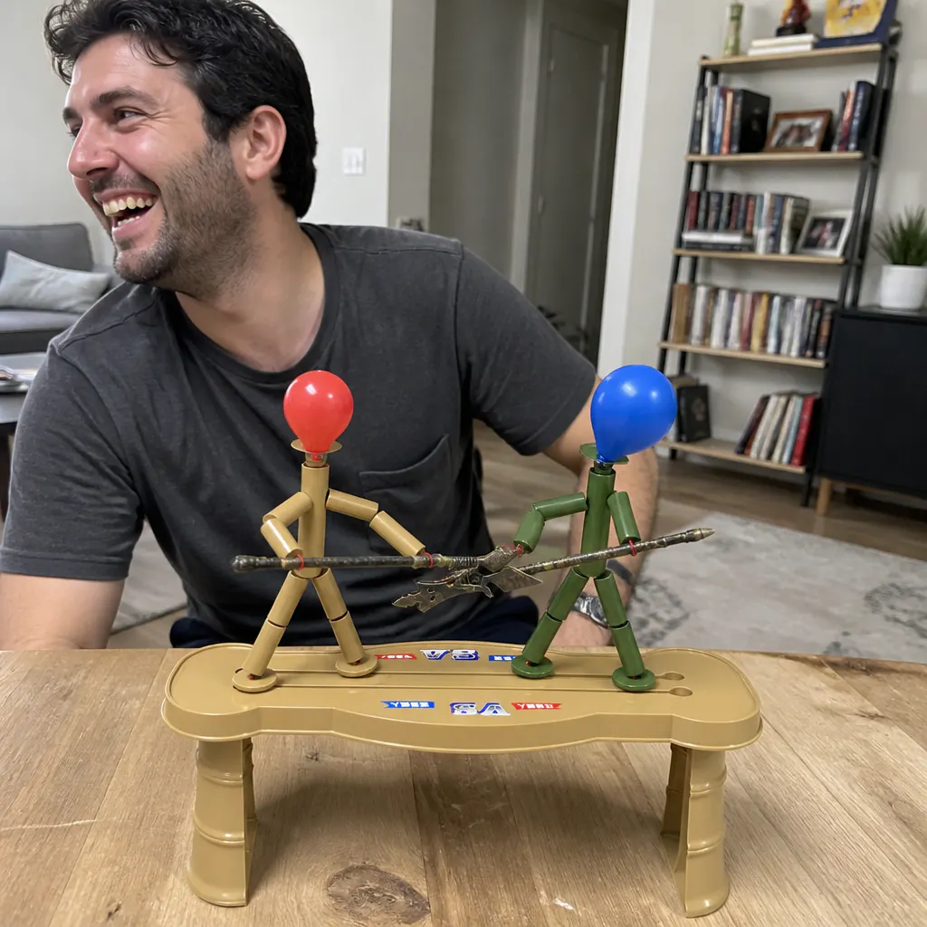 Customer photo of the Bamboo Battle Game in use