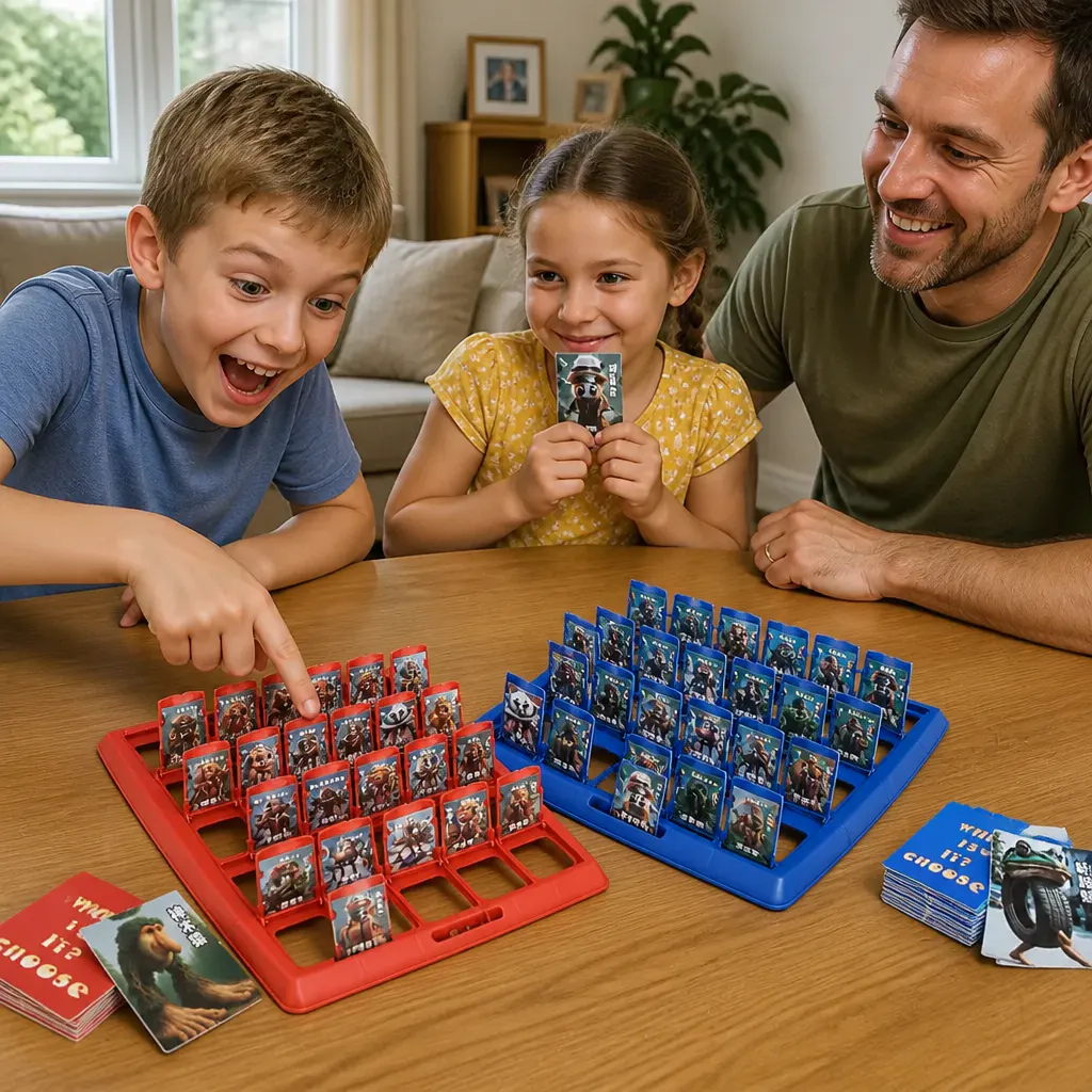 Guess Who I Am Italian Brainrot board game with both red and blue boards set up